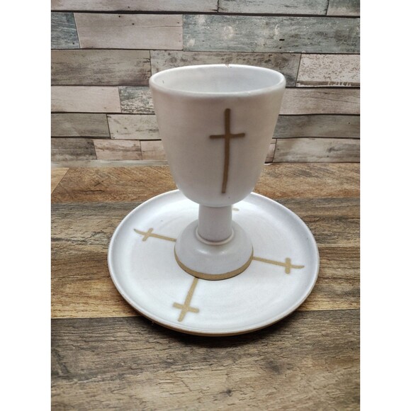 Marshall Studios Other - Vintage MCM Marshall Studios Jane & Gordon Martz Pottery Plate Goblet Communion